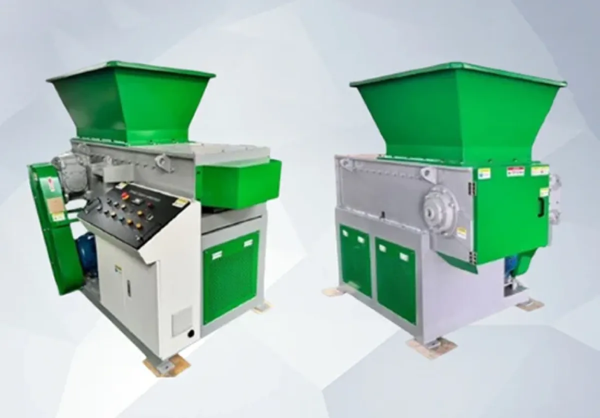 S3-600 single shaft plastic shredder machine at the Raj Electricals factory, Mumbai