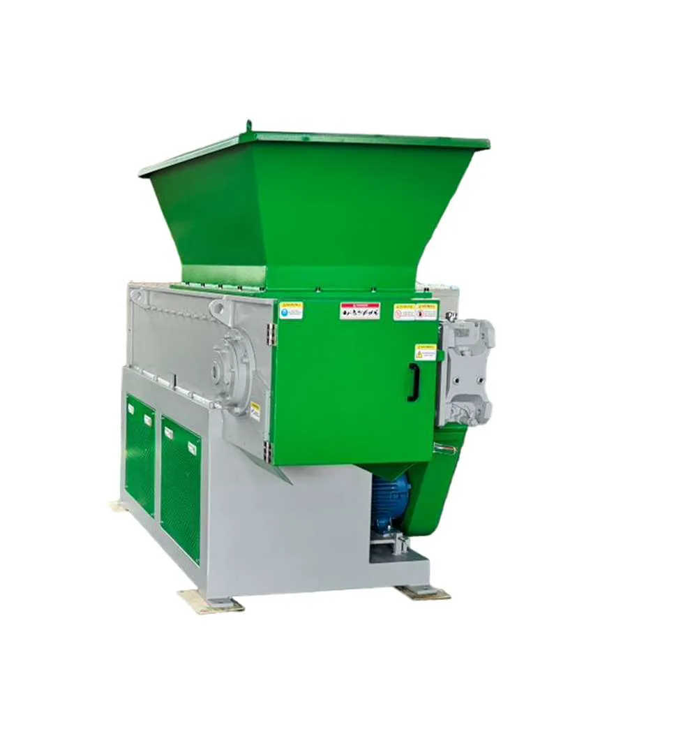 S3-600 single shaft shredder with side feeding hopper